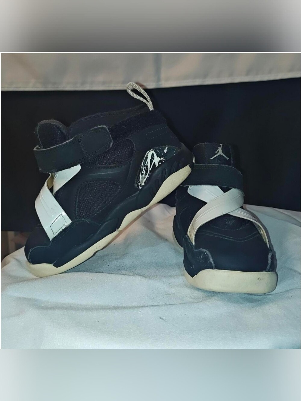 Kids Black and White Basketball Sneakers - Jordan Inspired